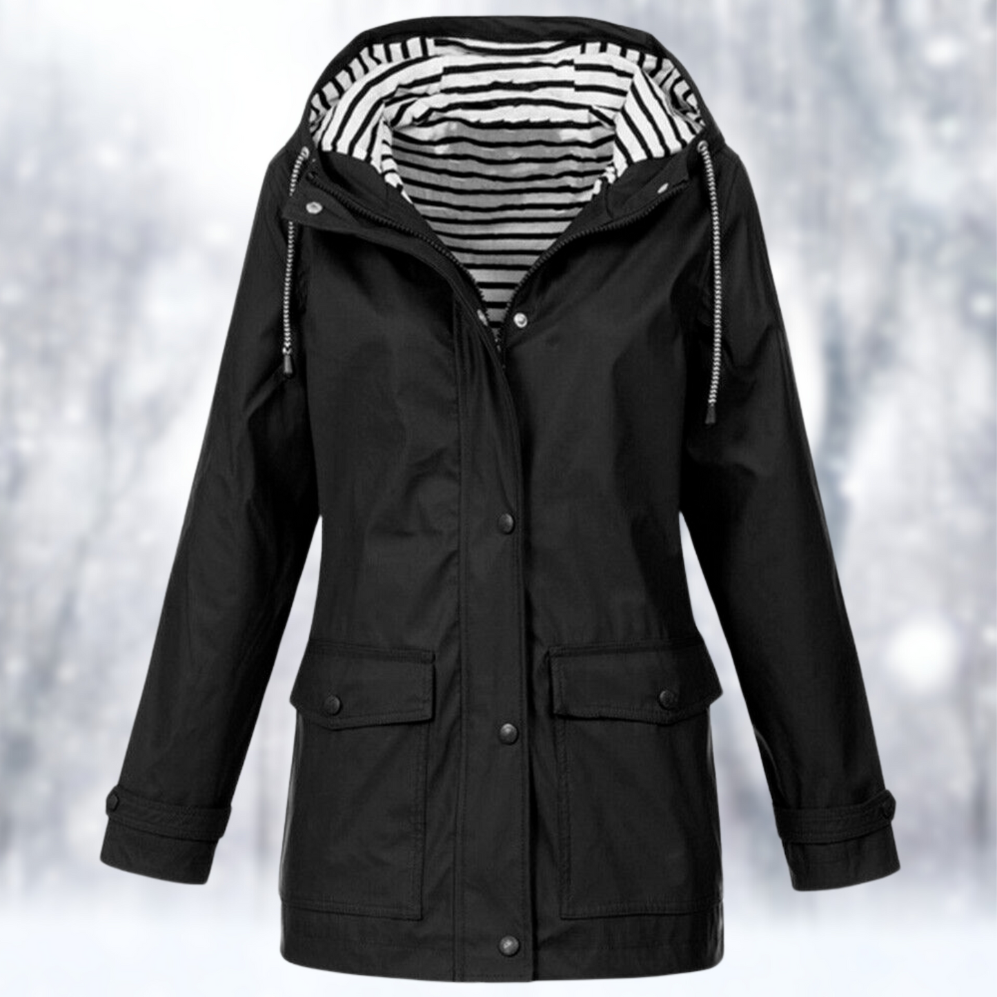 Street-Wave Waterproof Rain Jacket For Women All Weather Protection Warm Comfort Stylish Outdoor Gear