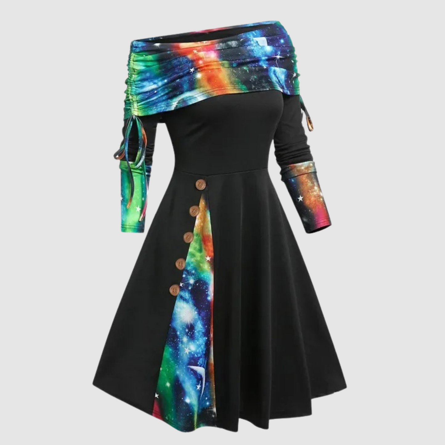 Street Wave Off Shoulder Winter Knit Dress For Women Warm Elegant Cozy Comfort All Day