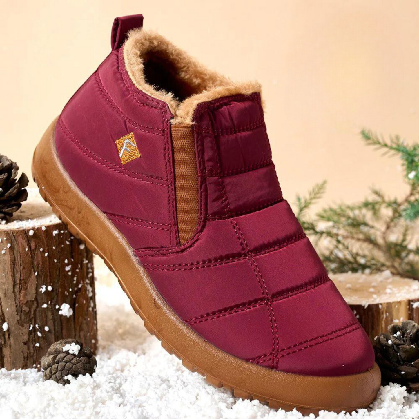 Street-wave Waterproof Lightweight Winter Chelsea Boot For Women With Warm Faux Fur Lining