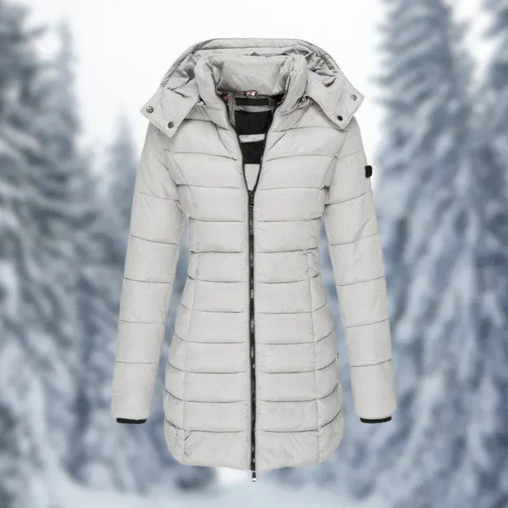 Streetwave Women Puffer Coat With Hood Vegan Lightweight Warmth Tailored Silhouette For Winter