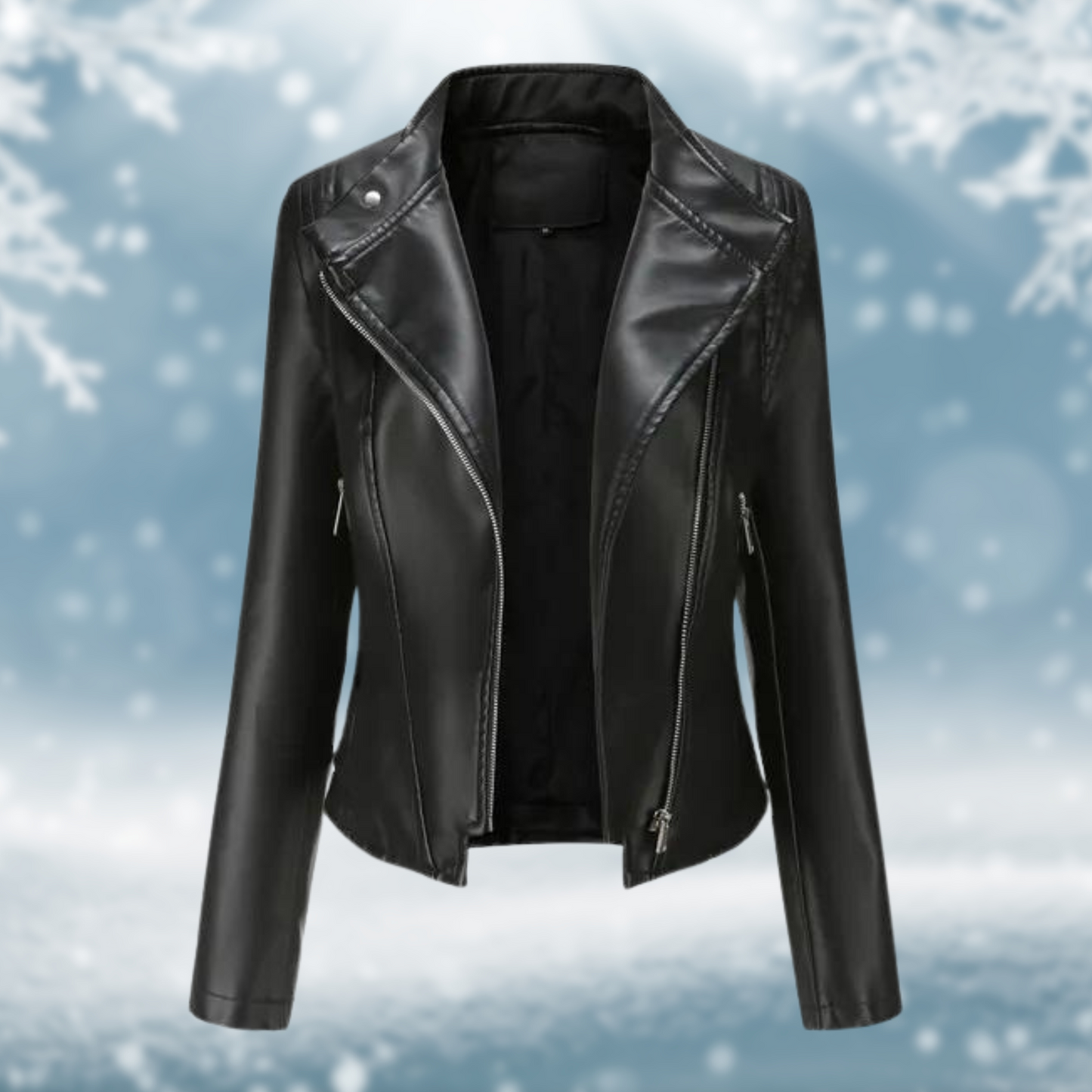 Street Wave Vegan Leather Jacket With Structured Pattern For Urban Fashion Fans Everywhere Chic