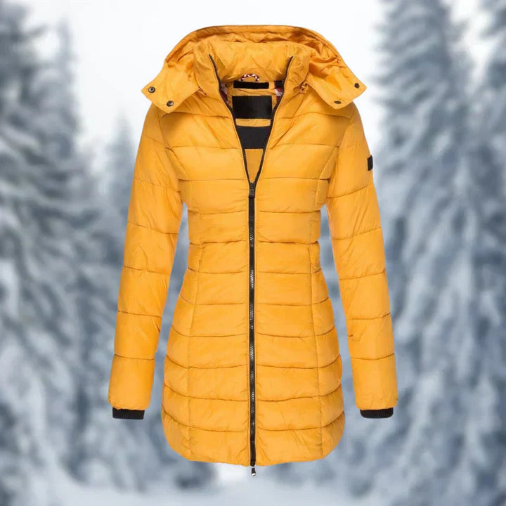 Streetwave Women Puffer Coat With Hood Vegan Lightweight Warmth Tailored Silhouette For Winter