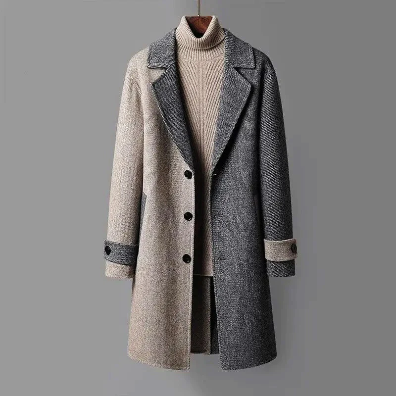 Rêmy Prestige Wool Coat By Streetwave Handcrafted Luxury Two Tone For Style Conscious Women