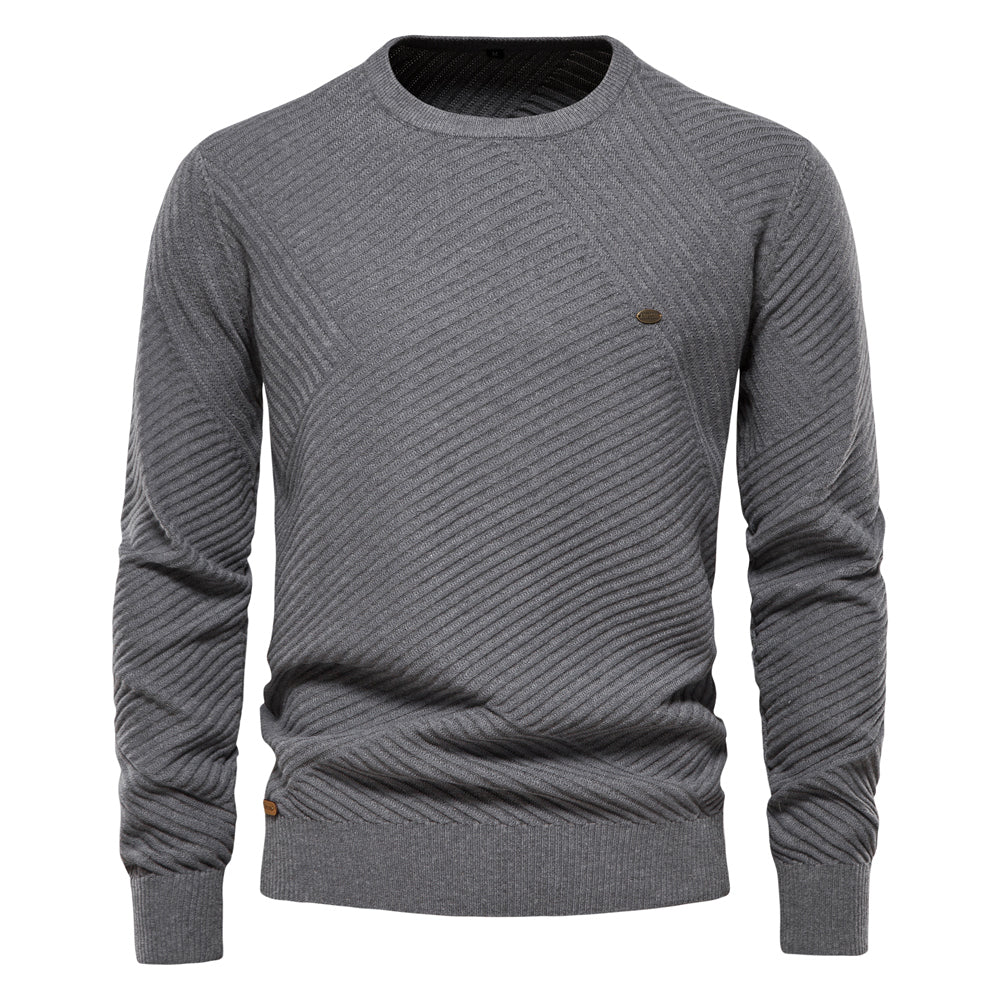 Street Wave Mens Pullover Knit Sweater Warmth Retention Durable Outer Layer For Cold Weather