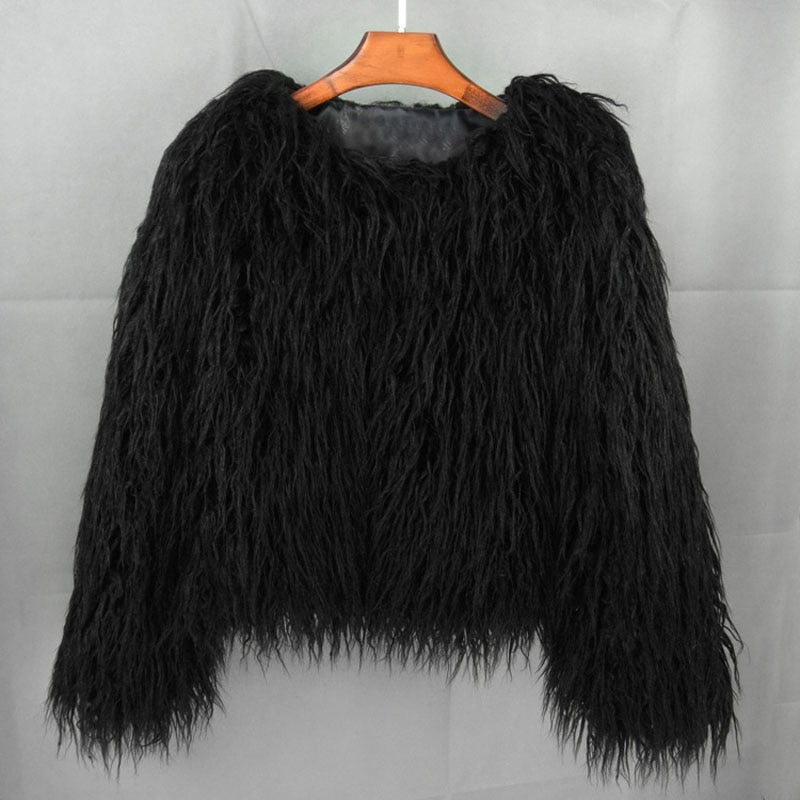 Streetwave Martina Faux Fur Coat For Women Luxurious Warmth Plush Pink Fur Outerwear