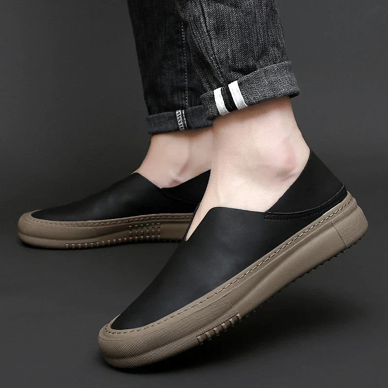 Street-Wave UrbanStyle Leather Loafers For Men Handcrafted Genuine Leather Slip-On Comfort