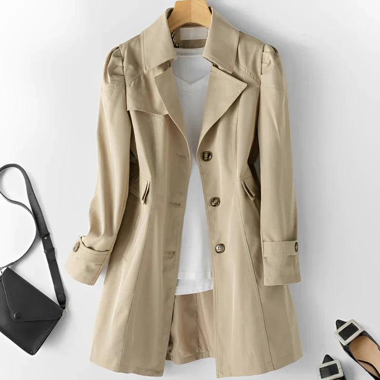 Street-Wave Button Front Winter Jacket For Women Cozy Cotton Polyester Blend Stylish Urban Coat