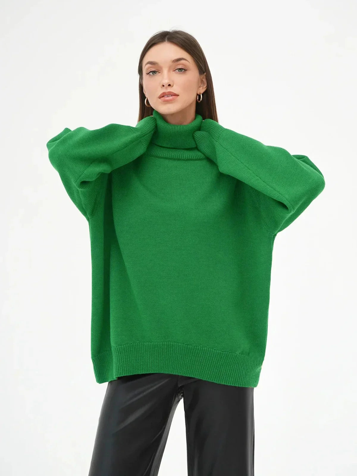 Street Wave Unisex Turtleneck Sweater Oversized Cozy Warmth
