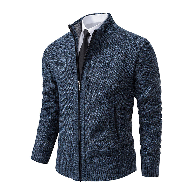 Street-Wave Mens Elegant Knit Cardigan Sweater Soft Cozy Yet Sharp Outerwear For Modern Gentlemen
