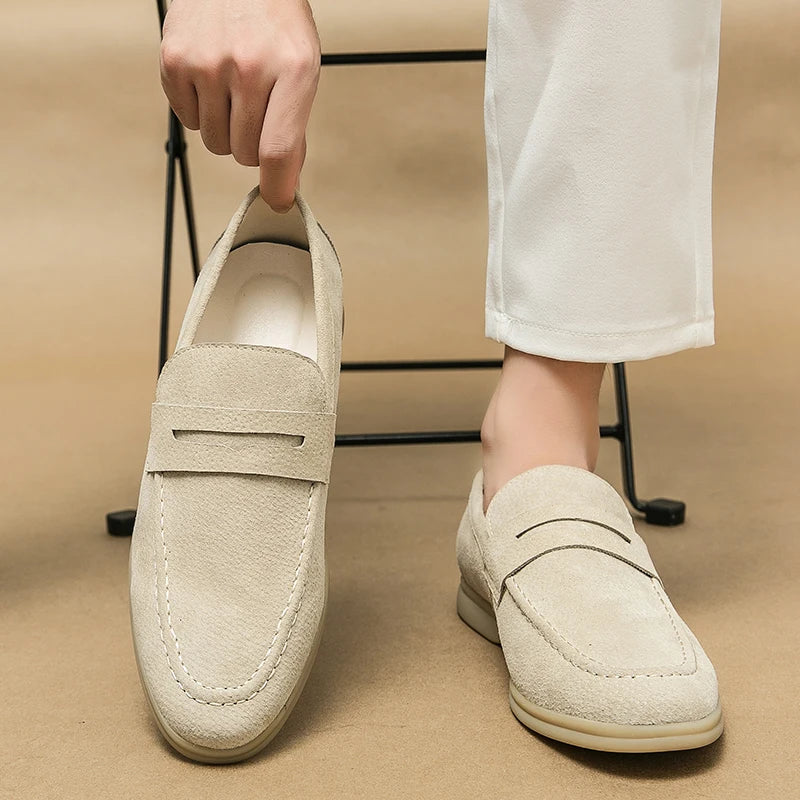 Street-Wave Spring Breeze Mens Suede Leather Casual Loafers For All Day Comfort Everyday