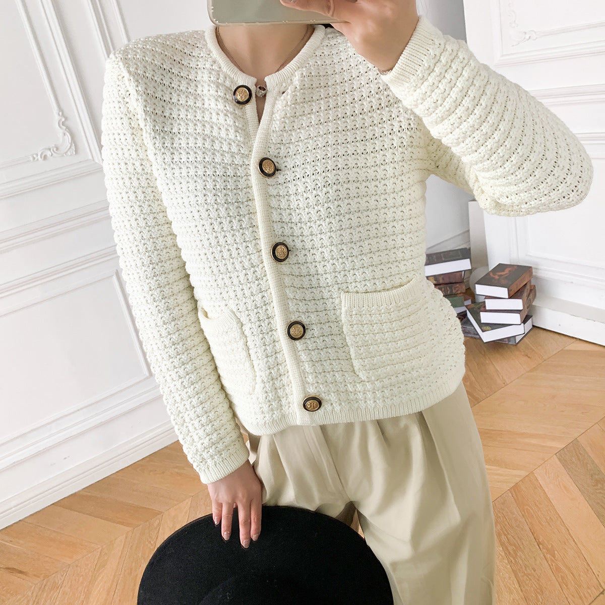 Street-Wave Striped Wool Knit Sweater For Women Waist Flattering Length Everyday Comfort