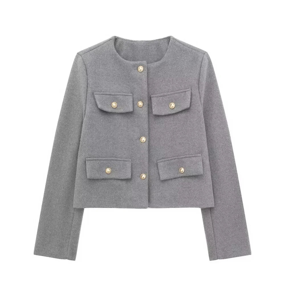 Street-Wave Short Blazer Tailored Fit Chic Women