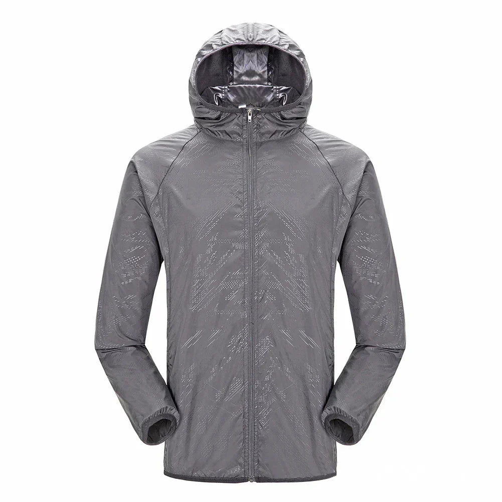 Street-Wave Mens Waterproof Trench Coat Hooded Zipper Front All Weather