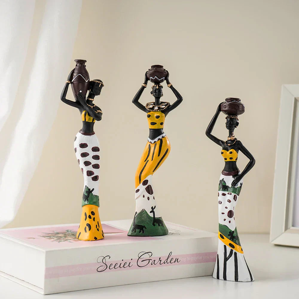 Ethnic Handcrafted Resin Figurine Set - Street-Wave