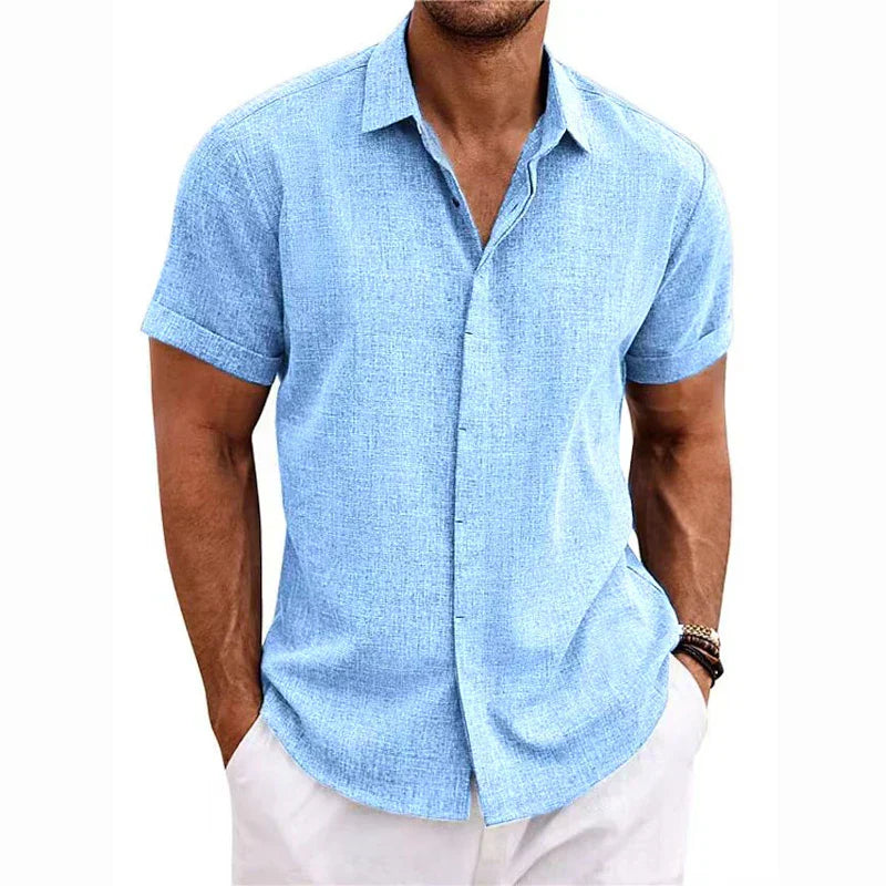 Street Wave Men's Hawaiian Shirt Short Sleeve Breathable Cotton For Casual Vacation Essential