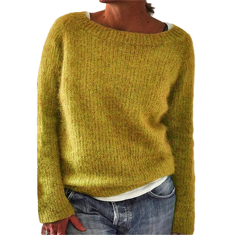 Street-Wave Abigail Women Relaxed Knit Pullover Sweater