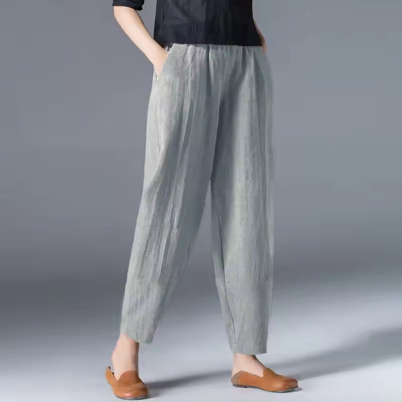 Women's Summer Trousers with Lightweight Fabric and Breathable Design