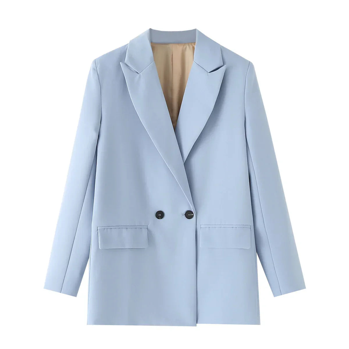 Street-Wave Blazer Coat For Modern Professionals, Timeless Elegance, Warm Polyester, Practical Pocket