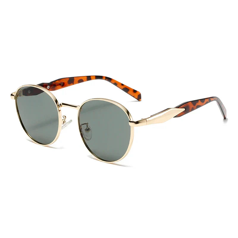 Street-Wave Darven Retro Metal Round Sunglasses UV400 Lenses Adjustable Nose Pads Unisex Fashion Accessory