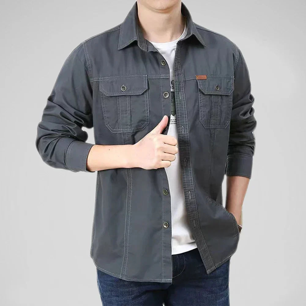 Street Wave Gavin Mens Durable Utility Shirt With Pockets