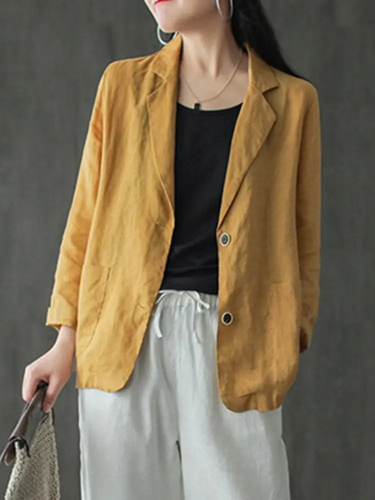 Street-wave Women's Casual Button Front Blazer Jacket Premium Style Versatile Comfort For Everyday