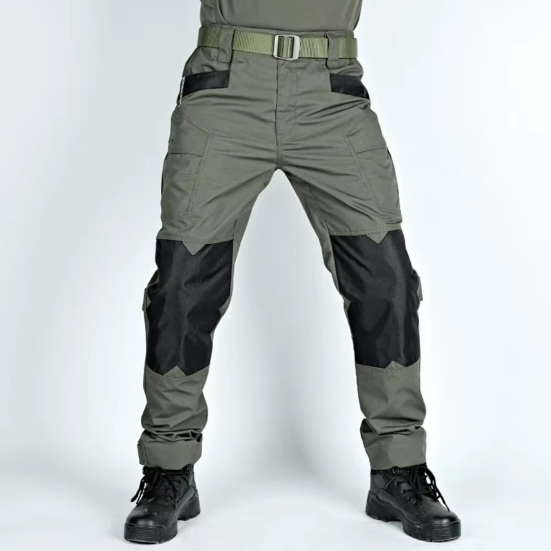Street-Wave Men's Tactical Cargo Pants Waterproof Multi Pocket Wear Resistant Outdoor Training Trousers