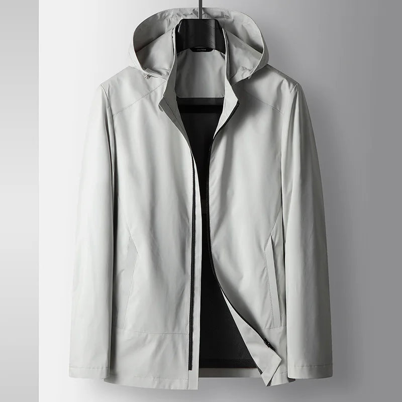 Street-Wave Men's Hooded Jacket Water-Repellent With Breathable Liner For All Weather