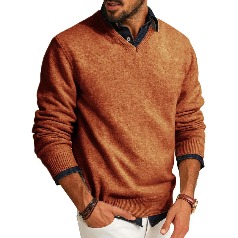 Street Wave Wool Blend Sweater For Men Lightweight Warmth