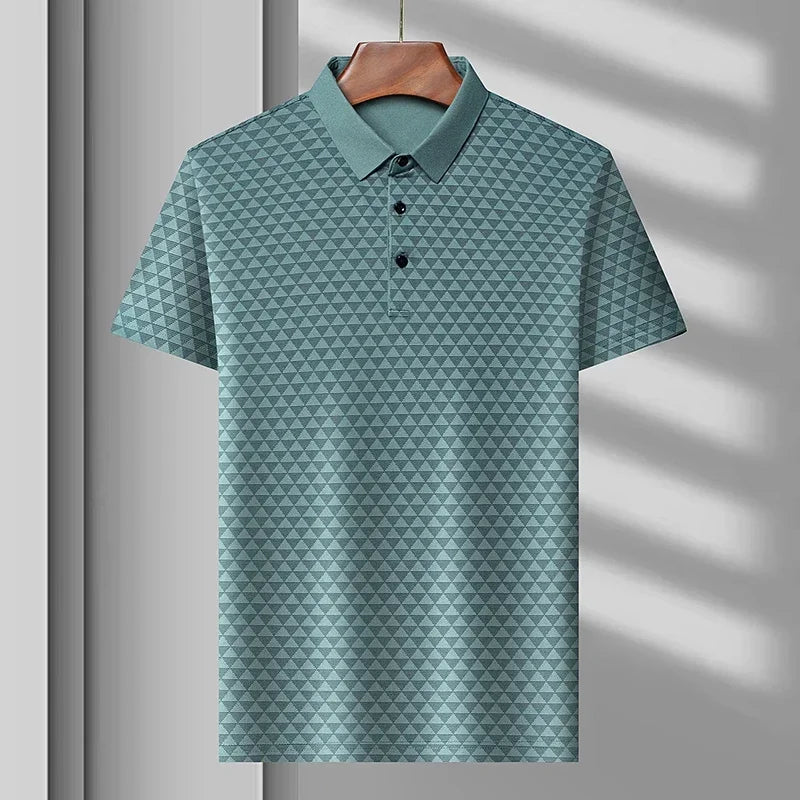 Palmer Silk Polo by Street-Wave Ice Silk Fabric Moisture Wicking Performance Polo With Striking Pattern