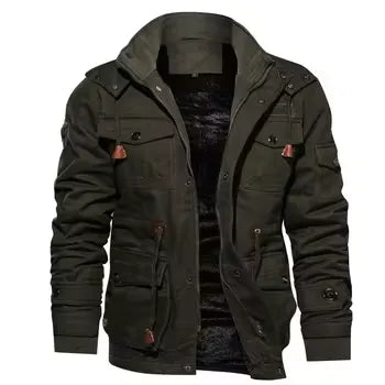Street-wave Insulated Parka For Men - Cozy Warmth, Casual Winter Coat, Streetwear Essential