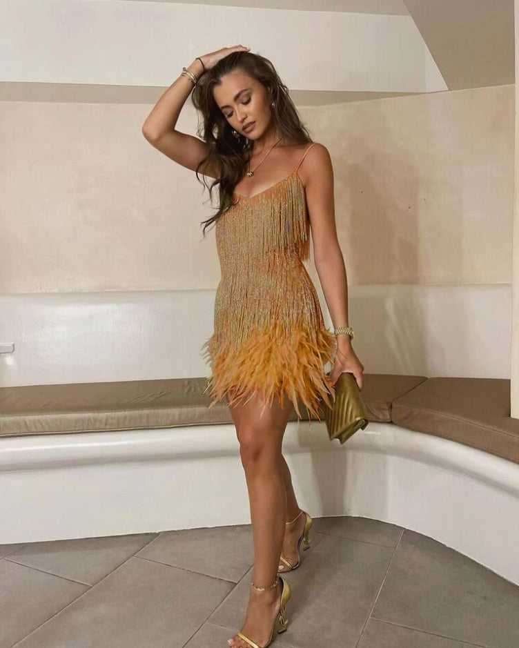 Sequin Cocktail Dress Street-Wave Lena Figure Flattering Roaring 20s Party Lovers