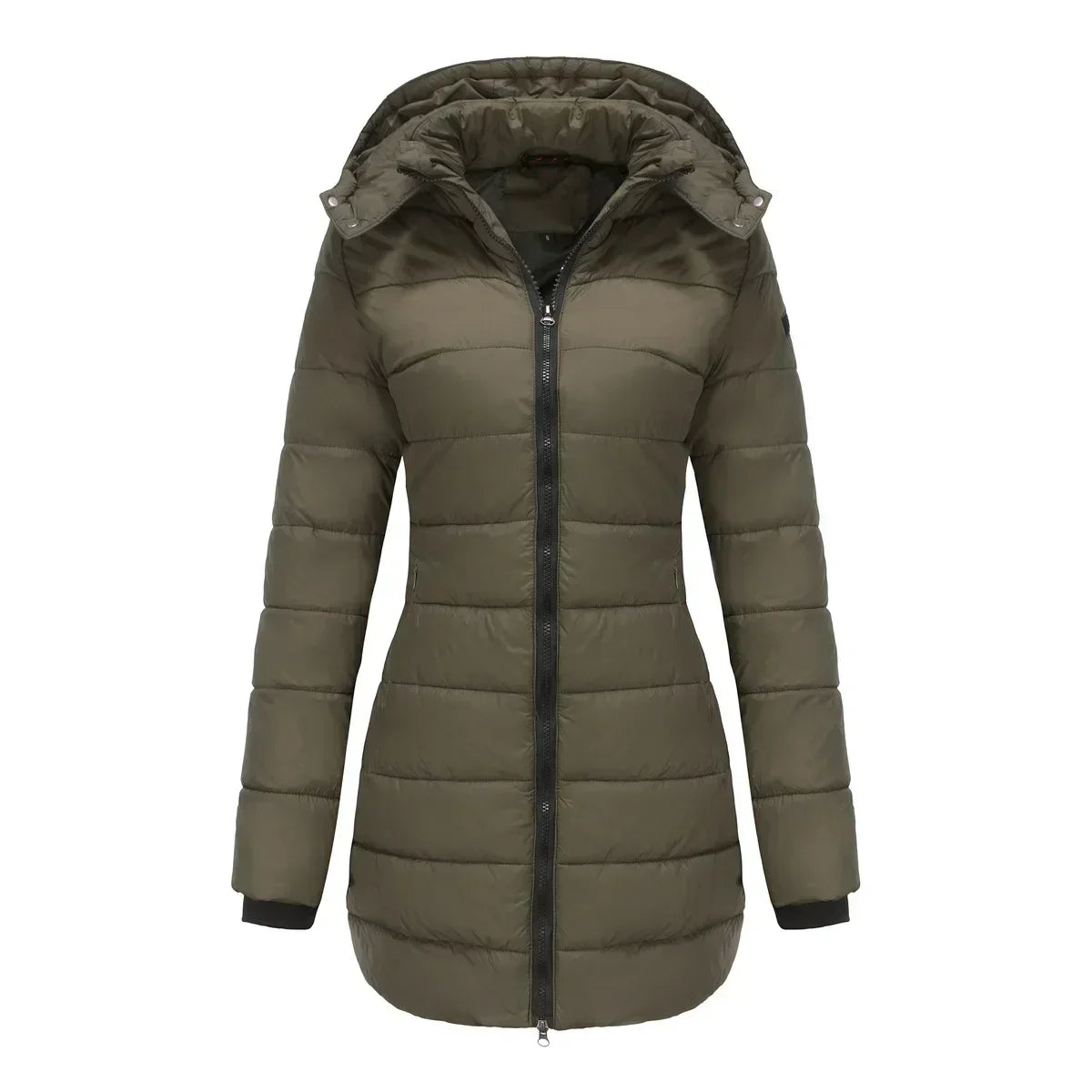 Street Wave Women Winter Puffer Coat With Removable Quilted Hood Cozy Insulation