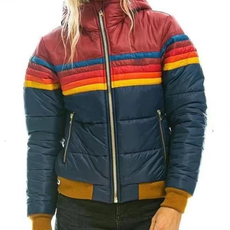 Women's Spring Cotton Jacket with Hood and Zipper – Warm, Lightweight, Casual Parka