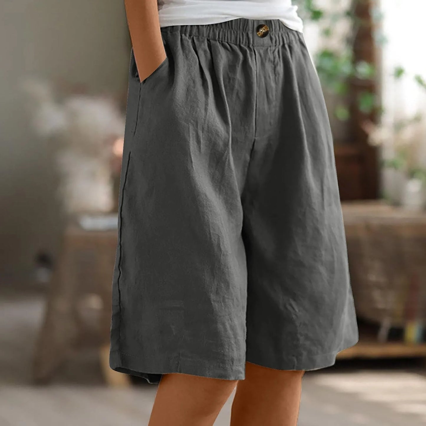 Street-wave Cotton Linen Wide Leg Pants for Women Premium Everyday All Day Comfort