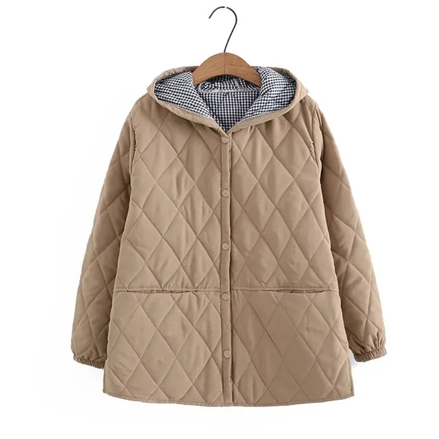 Streetwave Plus Size Cotton Winter Coat For Women Warm Cozy Quilted Jacket With Freedom Of Movement