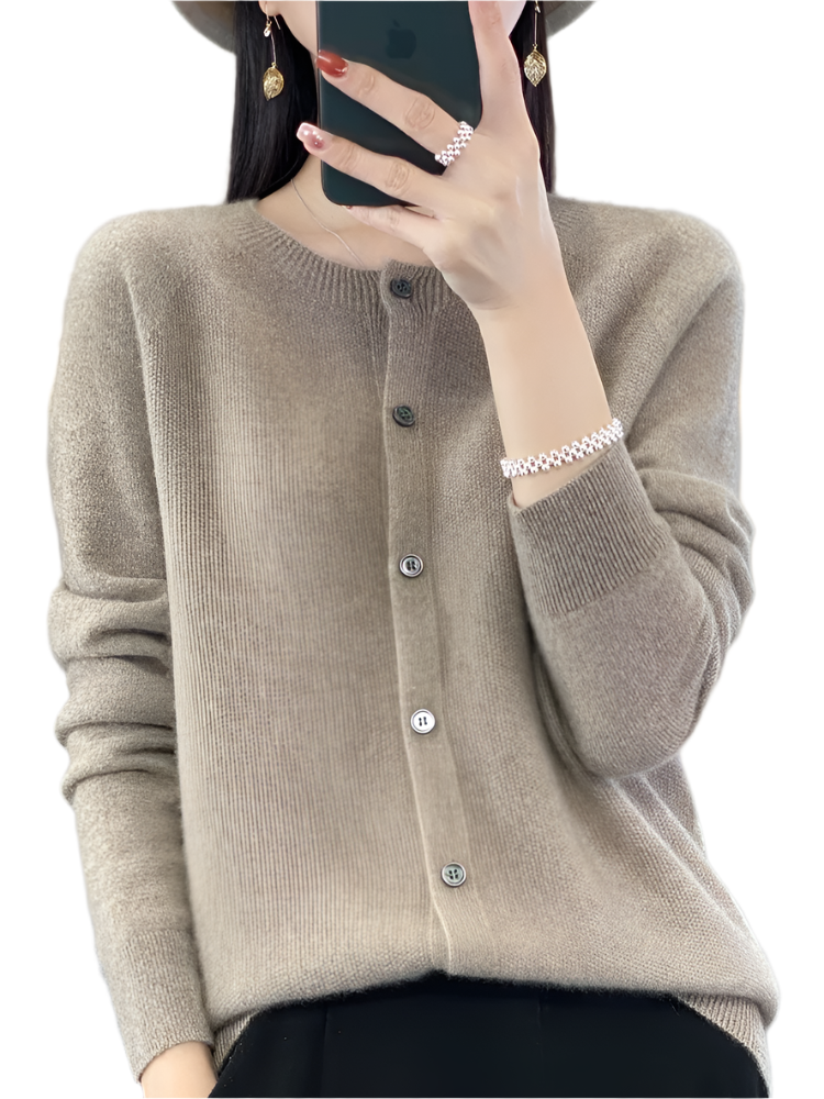 Street-Wave Women Knit Cardigan Jacket Warm Cozy Premium Materials Button Front Winter Essential