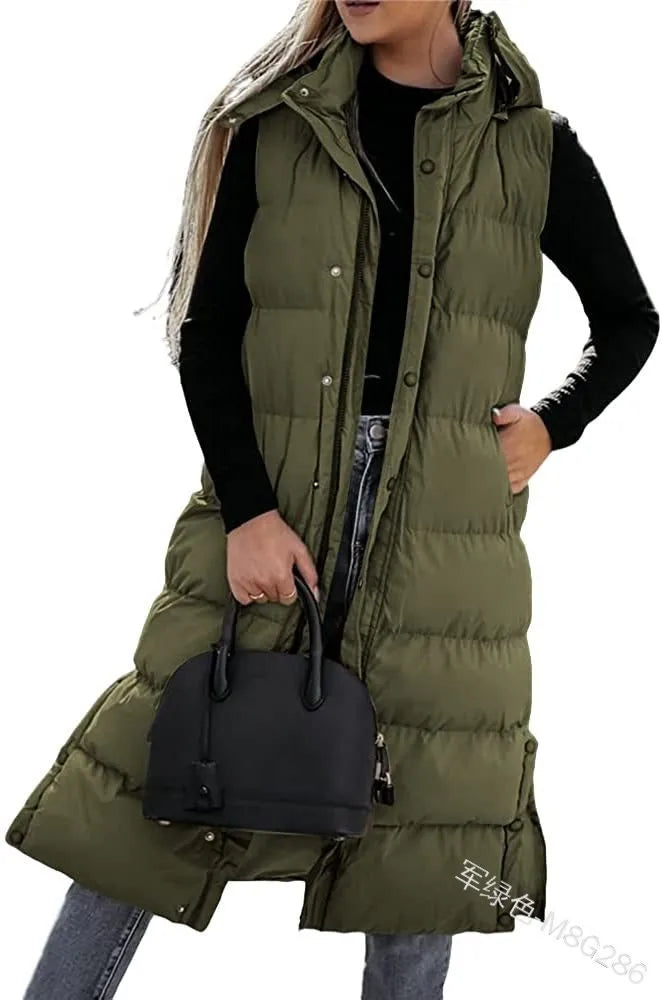 Street Wave Kathleen Puffer Jacket Hooded Unisex Long Coat