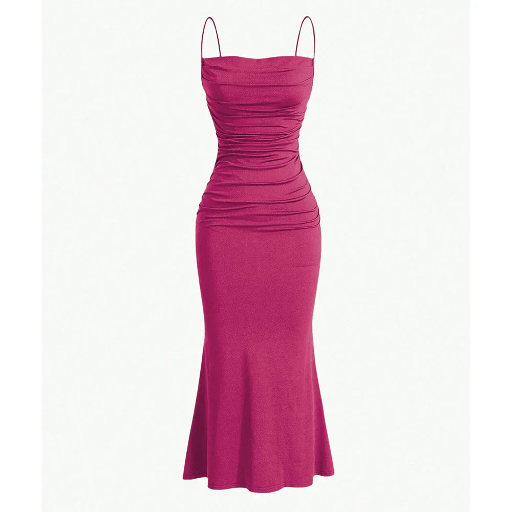 Street Wave Anna Draped Maxi Dress With Flattering Stretch For Petite Women