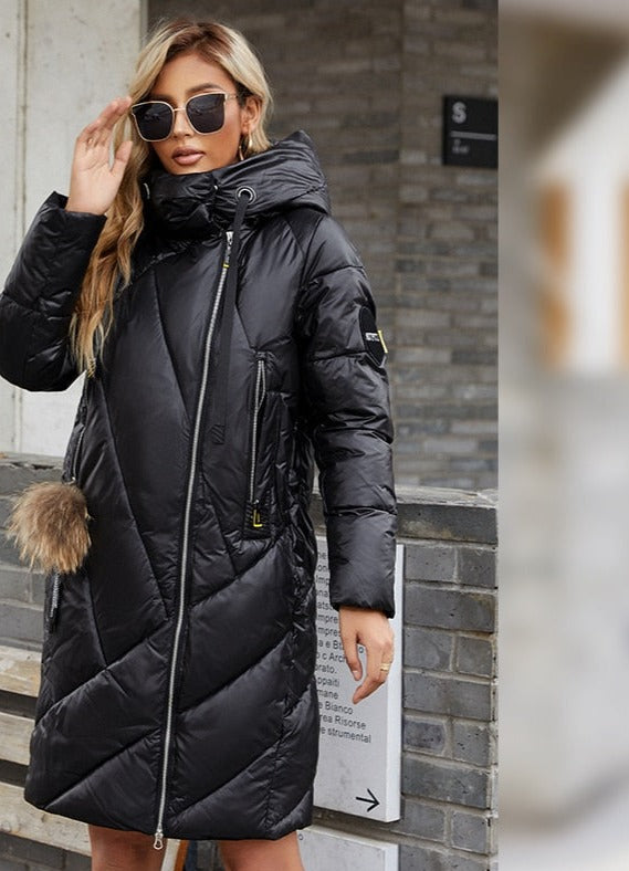 Street-wave Women's Puffer Coat With Straight Cut For Everyday Comfort And Style