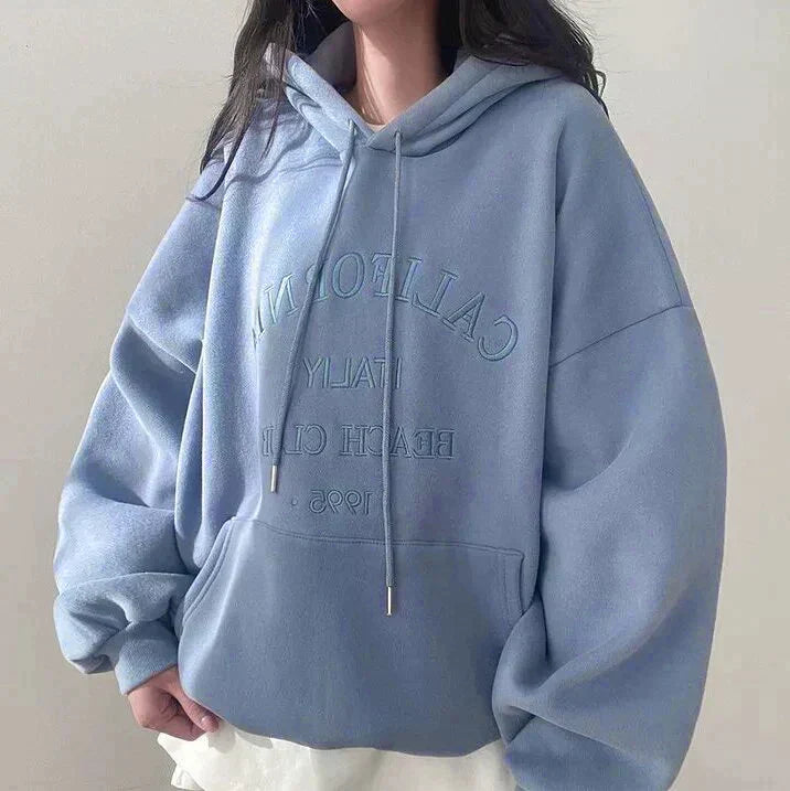 Oversized Hoodie For Women With Embroidery By Street-wave Cozy Comfortable Everyday Wear