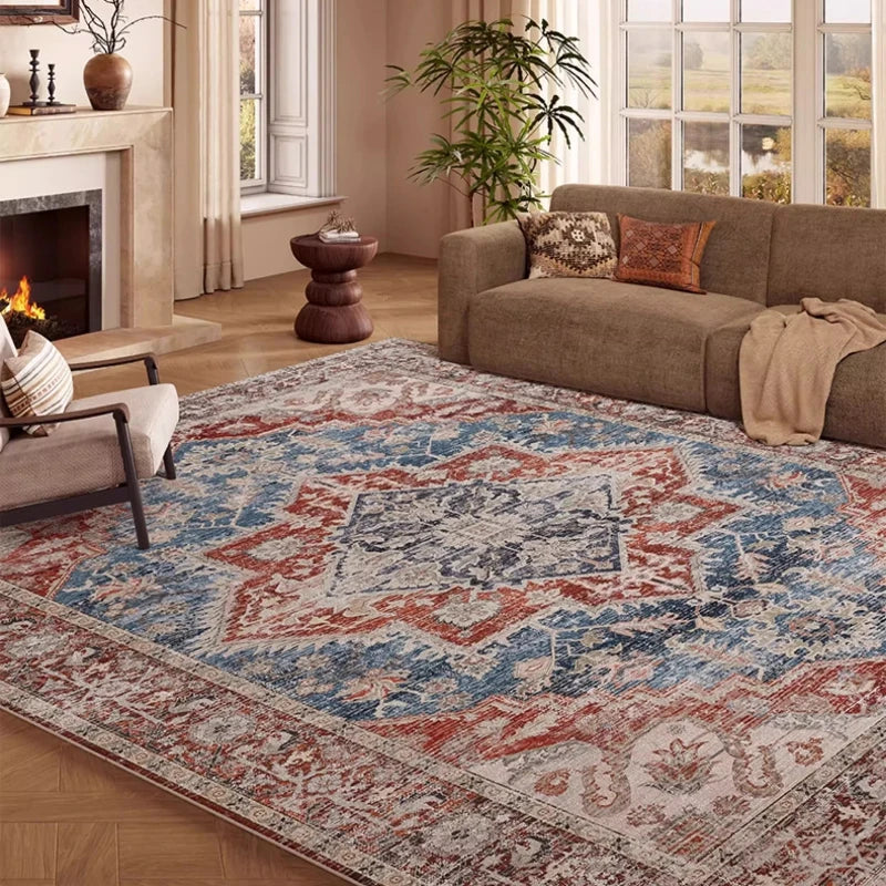 Eprolo Pink Vintage Nordic Style Rug Washable Non Slip