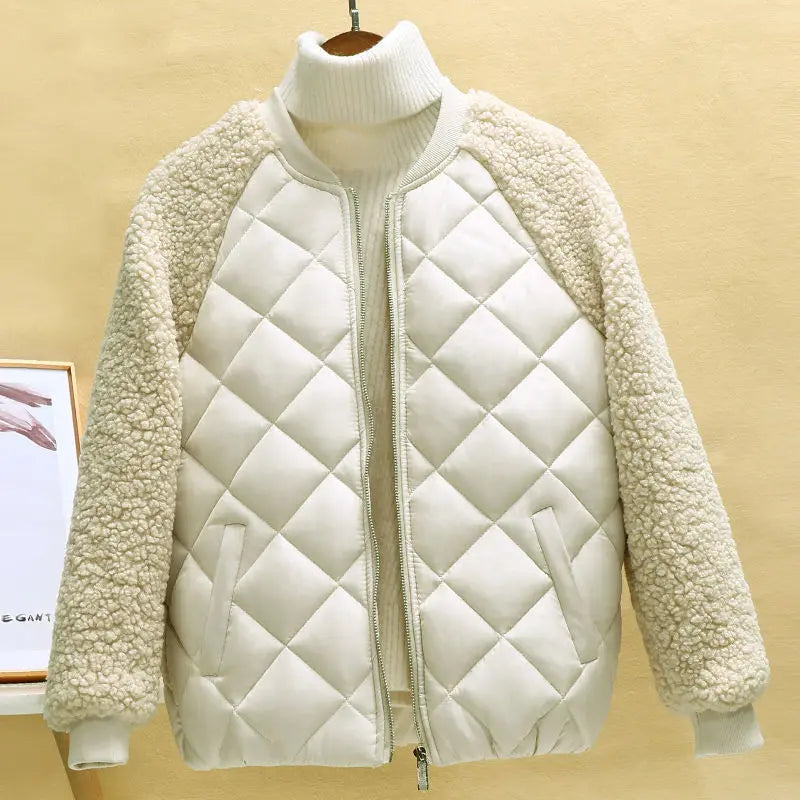 Street Wave Faux Shearling Jacket Women Lightweight Warmth Cloudlike Cozy Winter Coat