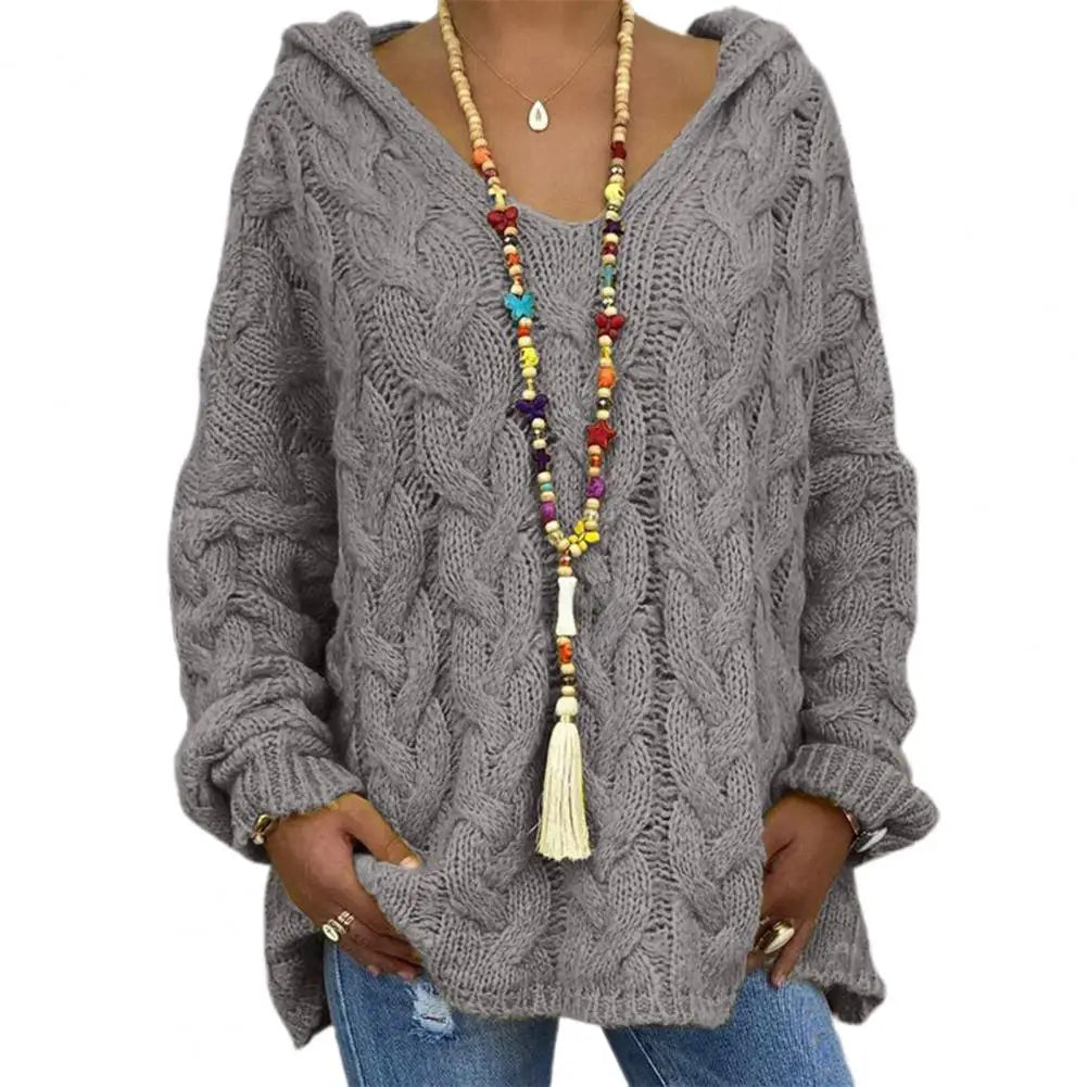Street-wave Oversize Cable Knit Pullover Soft Cozy Everyday Comfort for Women and Men