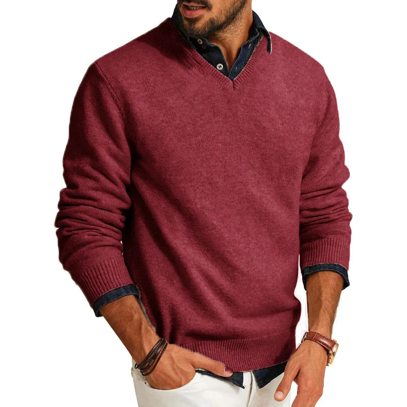 Street Wave Wool Blend Sweater For Men Lightweight Warmth