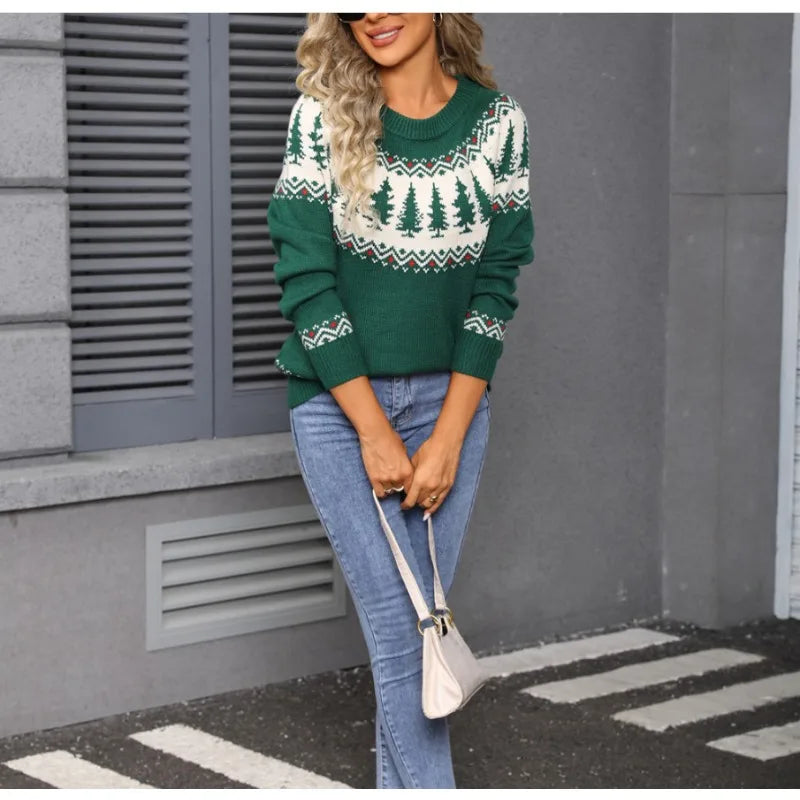 Street Wave Festive Knit Sweater Unisex Cozy Winter Warmth