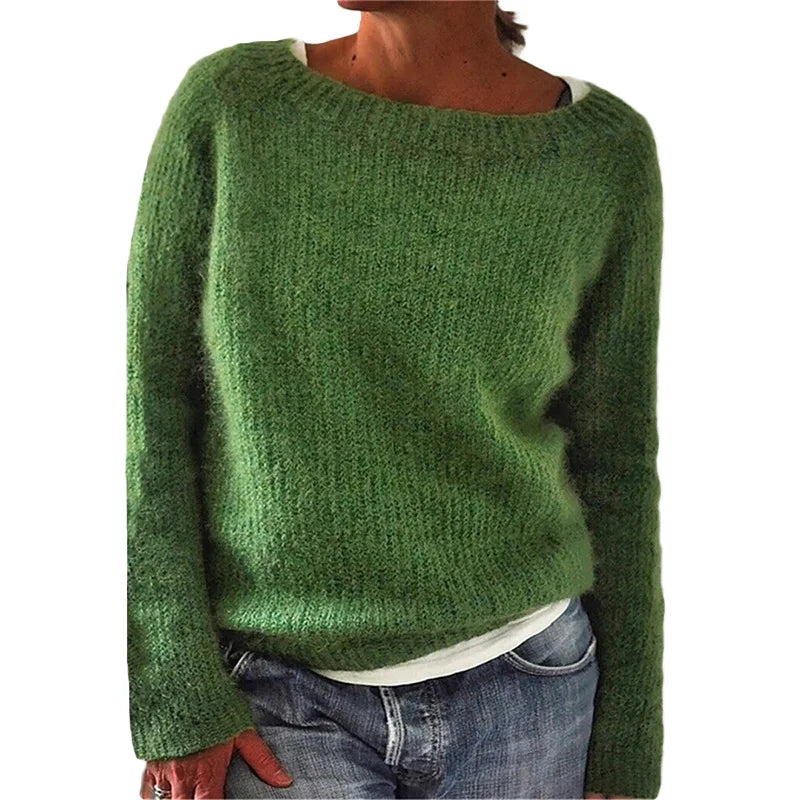 Street-Wave Abigail Women Relaxed Knit Pullover Sweater