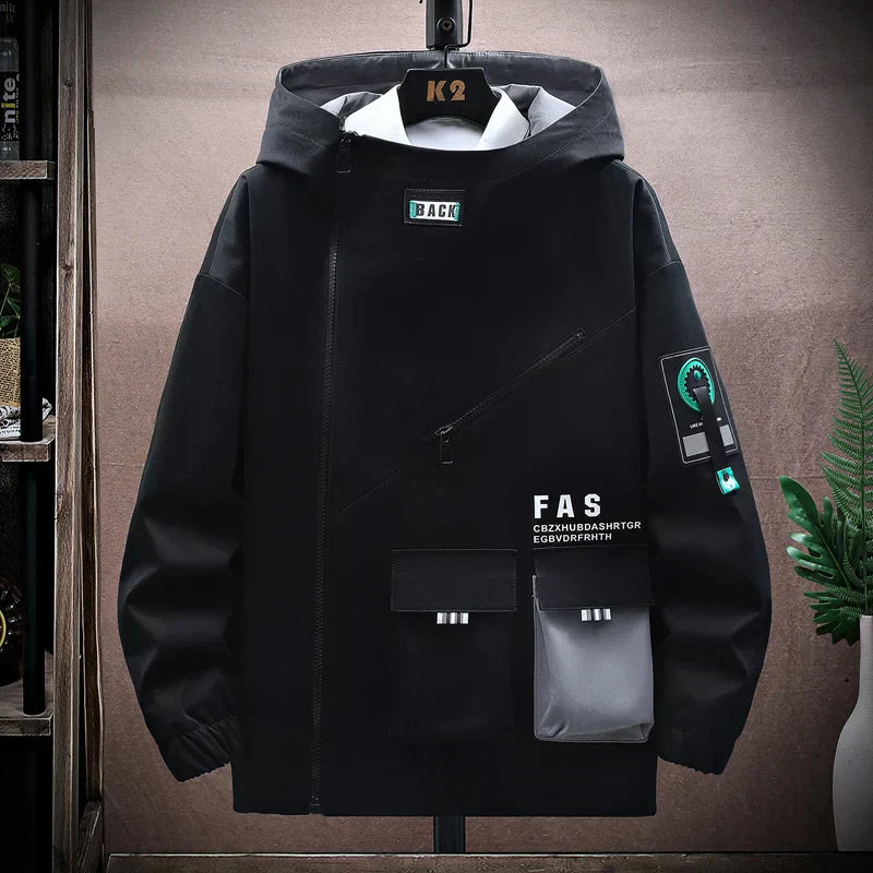 Nordisk Flair Mens Hooded Jacket Water Resistant With Multiple Pockets Relaxed Fit Street Style
