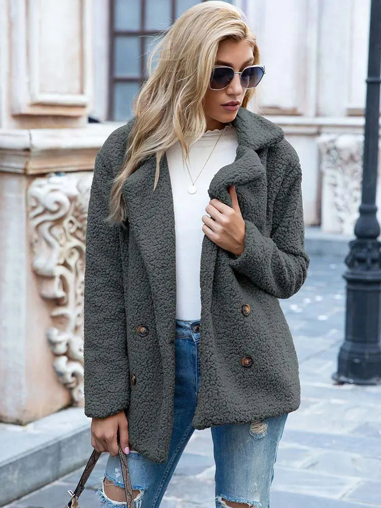 Street Wave Teddy Coat For Women Cozy Warmth Plush Fur Winter Outerwear Stylish And Practical