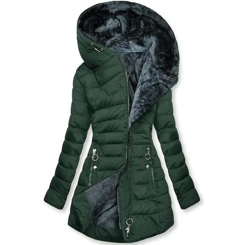 Street-Wave Fur-Lined Puffer Coat For Women Warmth And Comfort In Cold Weather Winter Ready