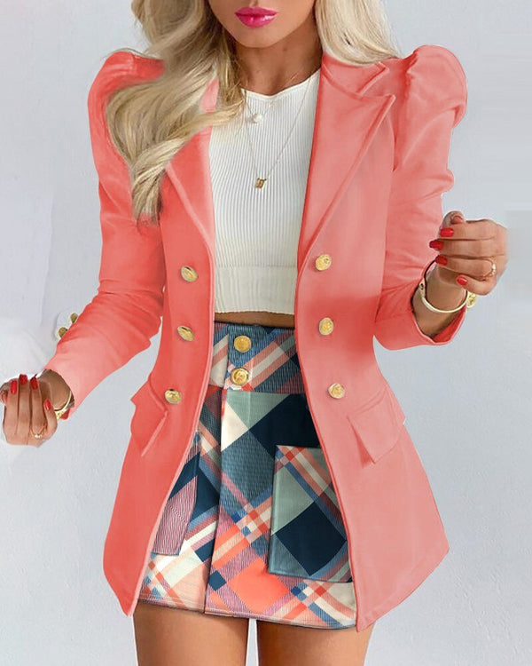 Street-Wave Bella Floral Blazer Skirt Co-ord Set Women